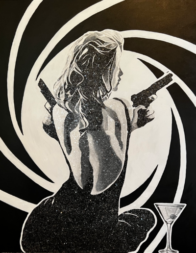 Neha Shah Creative, painting of “Bond Girl”